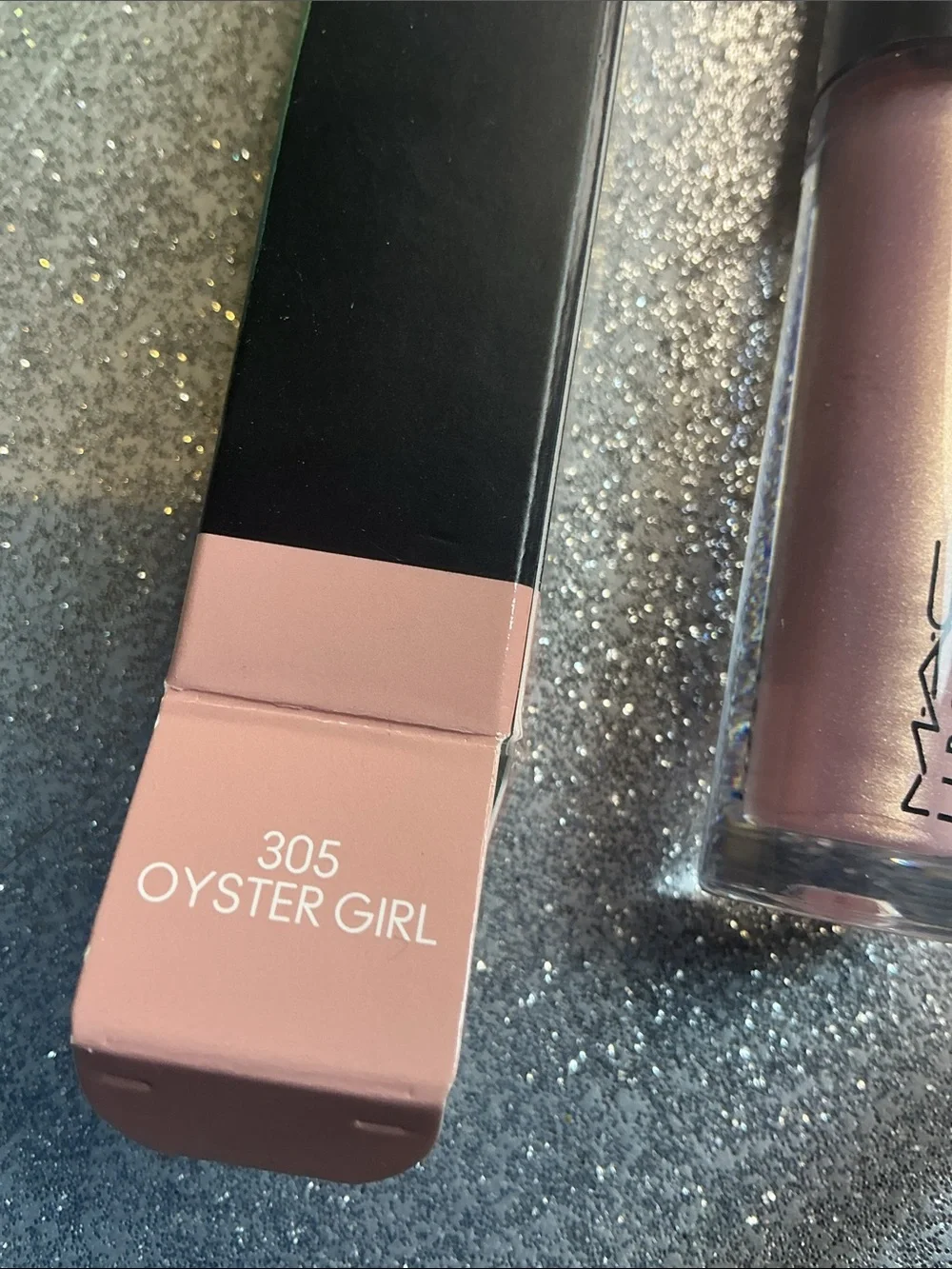 MAC Cosmetics Lipglass Lip Gloss - Oyster Girl 305 Mauve-Pink Shimmer